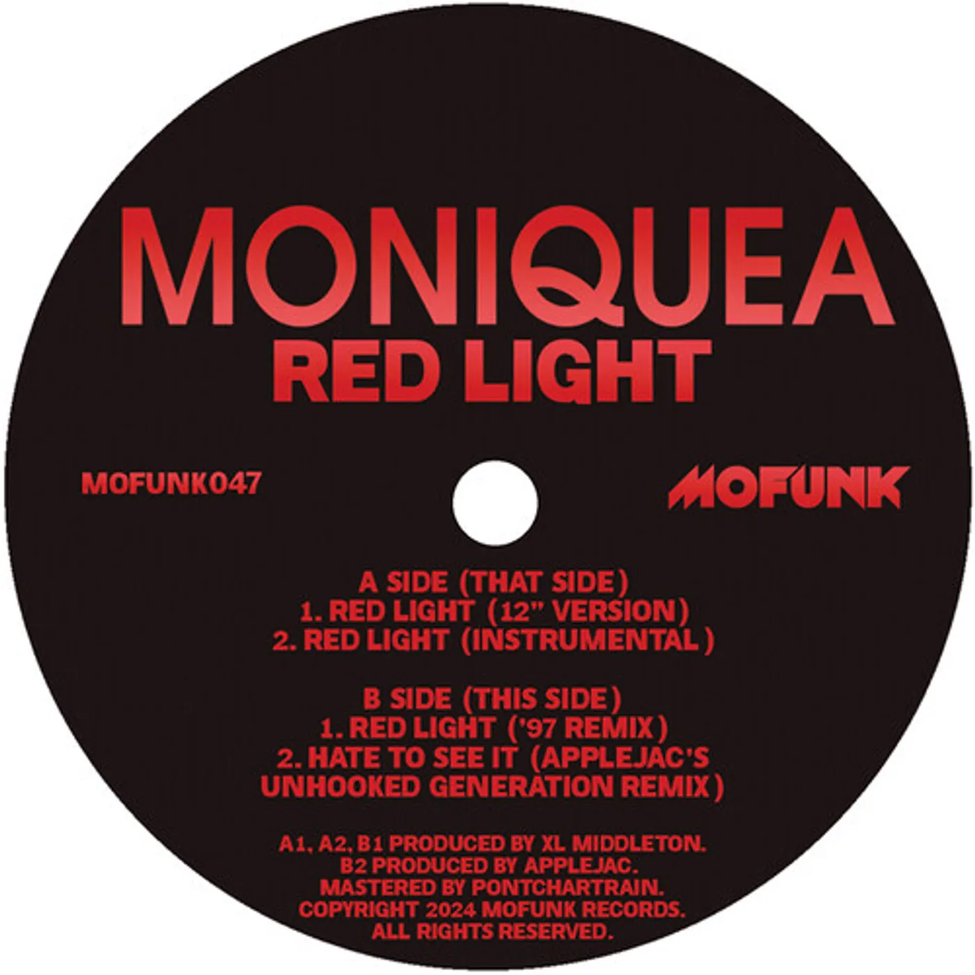 Moniquea Red Light Vinyl Record