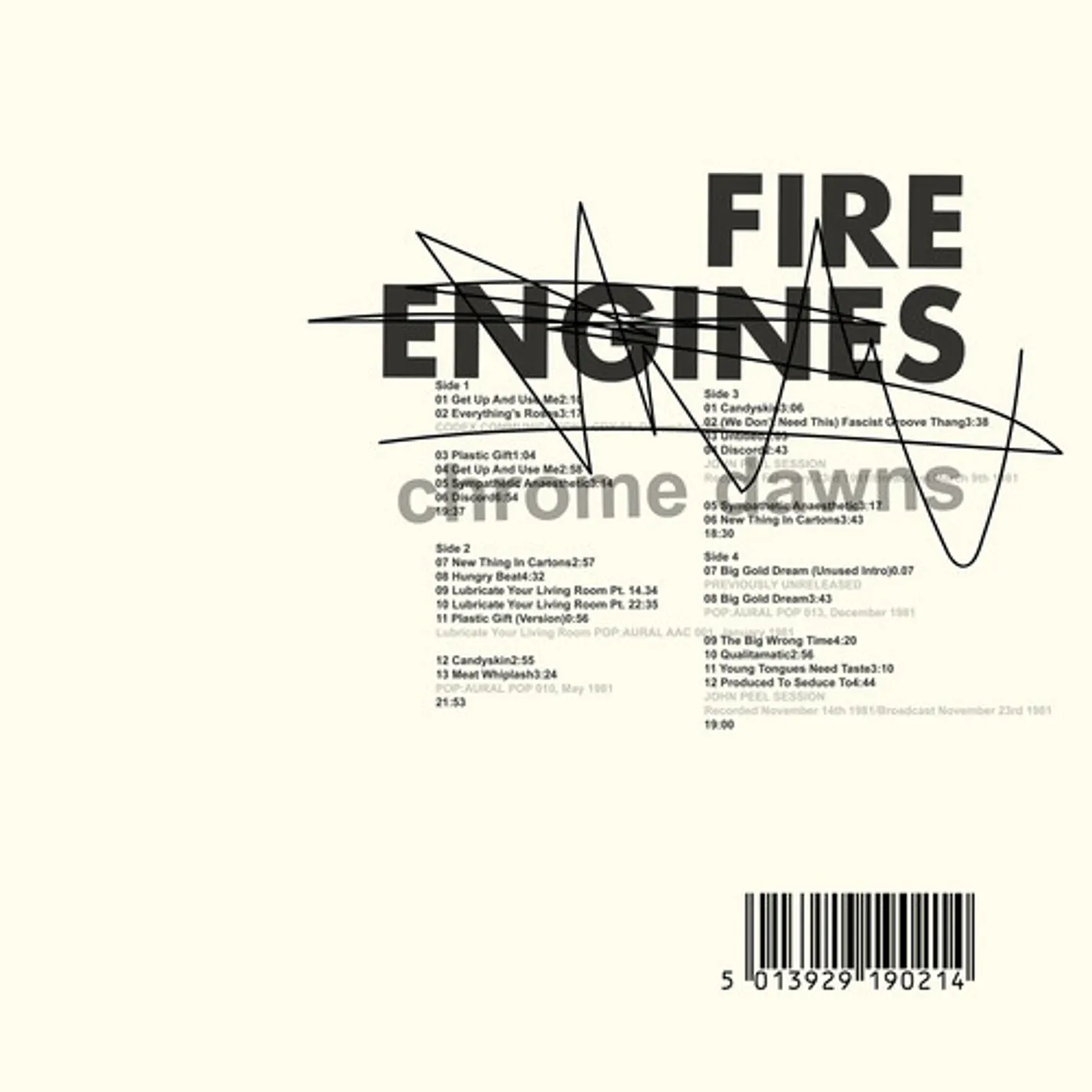 Fire Engines CHROME DAWNS Vinyl Record