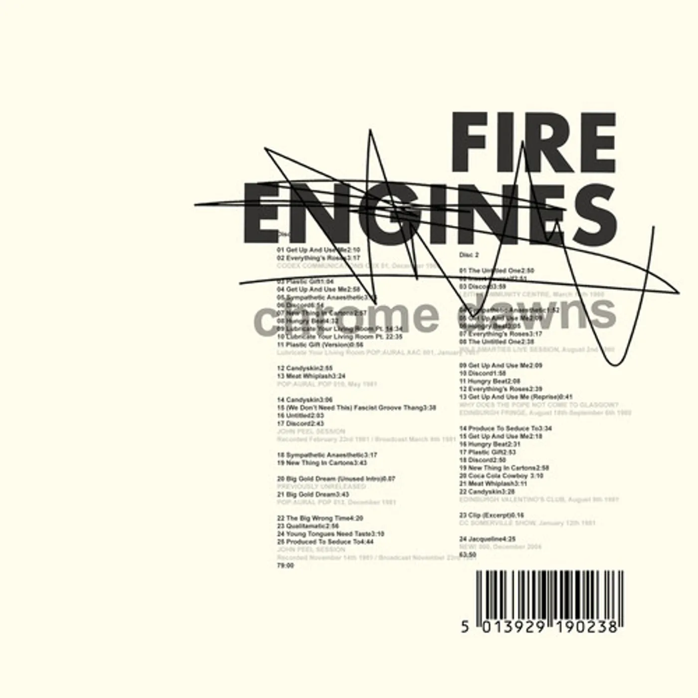 Fire Engines CHROME DAWNS CD