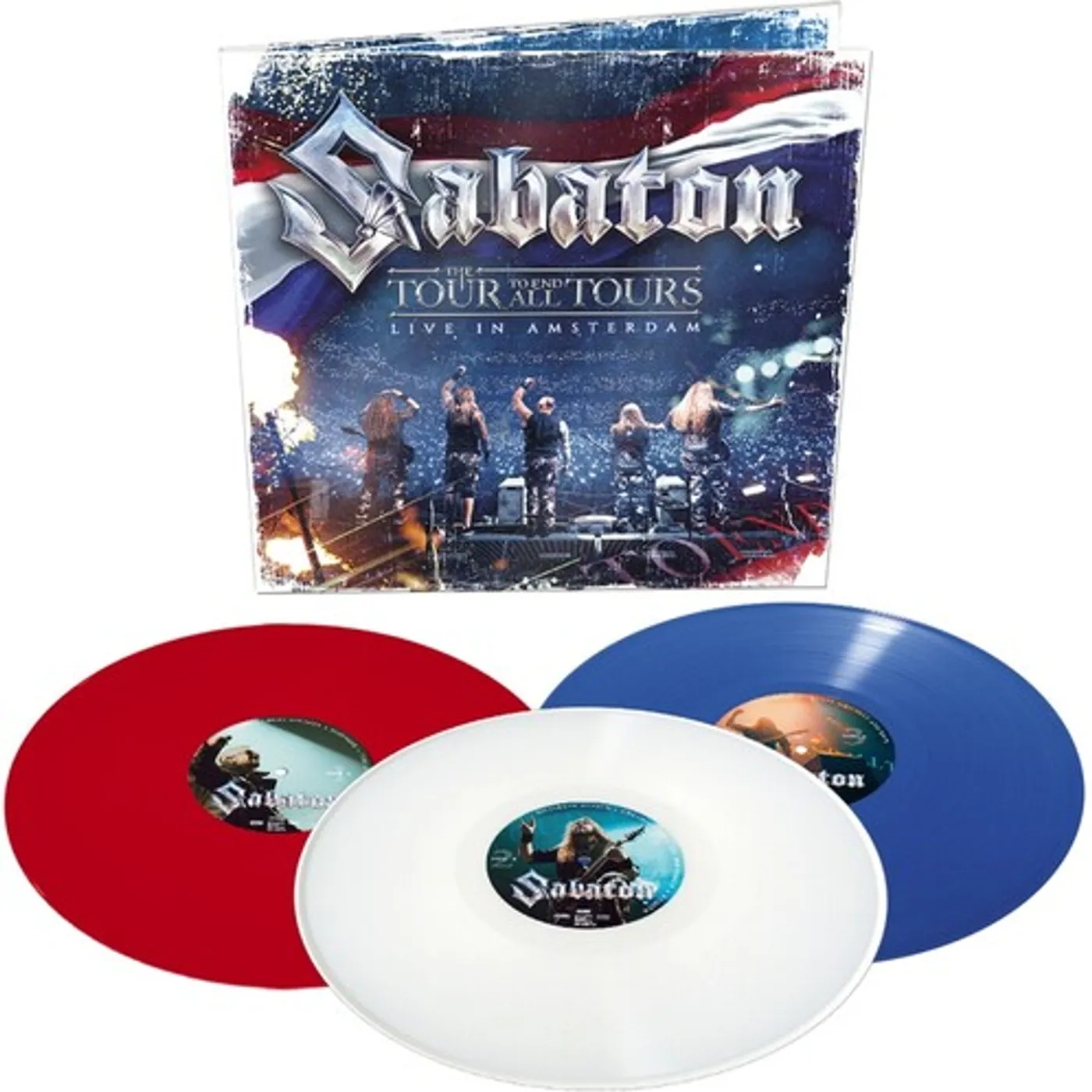 Sabaton The Tour to End All Tours - Live in Amsterdam (3LP/Red/White/Blue) Vinyl Record
