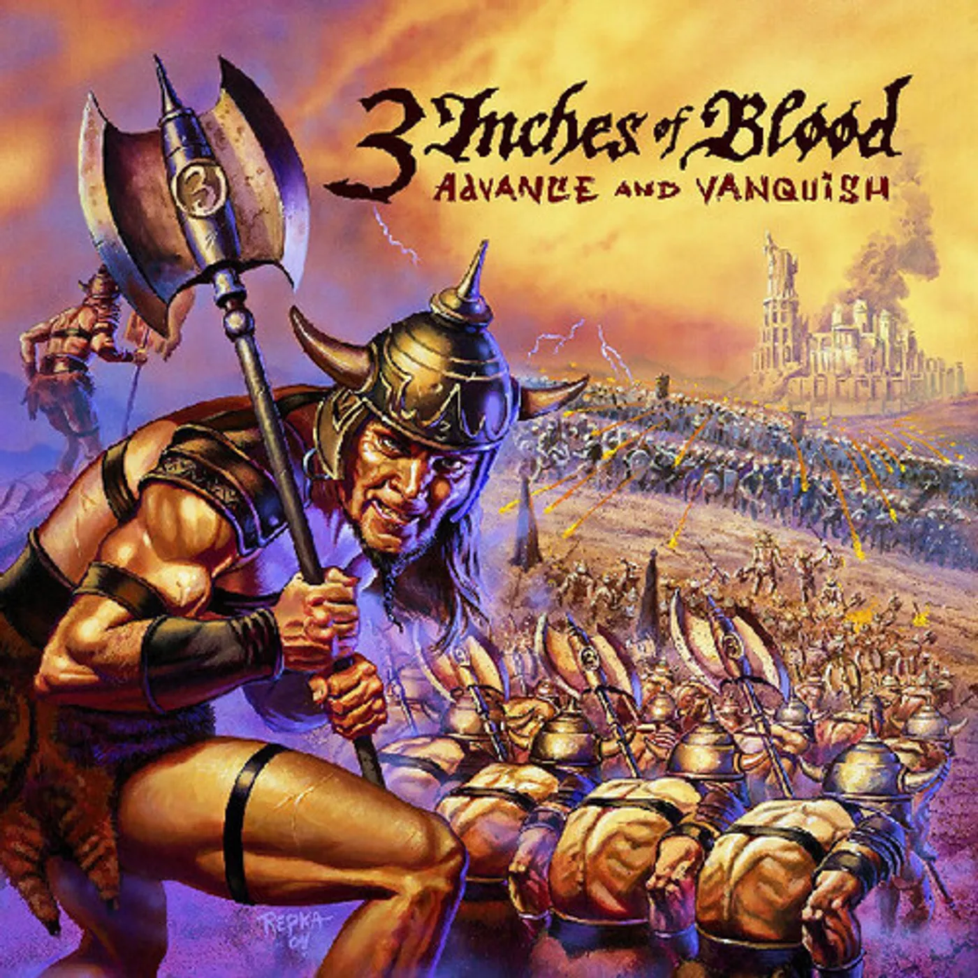3 Inches Of Blood ADVANCE & VANQUISH: 20TH ANNIVERSARY Vinyl Record