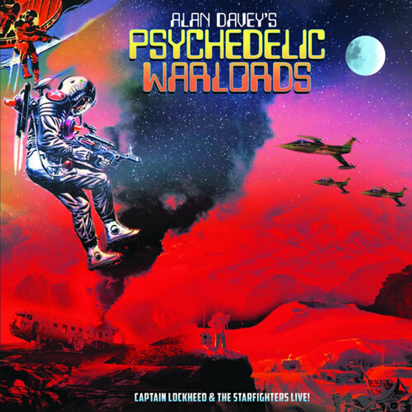 Alan Davey'S Psychedelic Warlords CAPTAIN LOCKHEED & THE STARFIGHTERS LIVE - YELLOW Vinyl Record