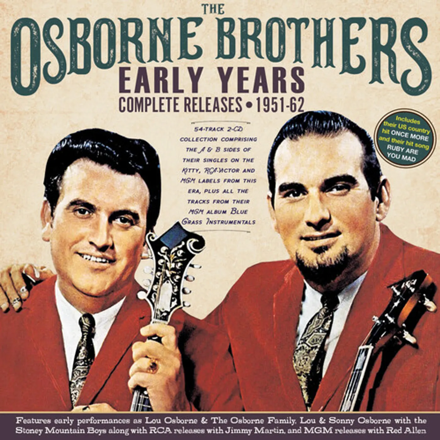 The Osborne Brothers EARLY YEARS: COMPLETE RELEASES 1951-62 CD