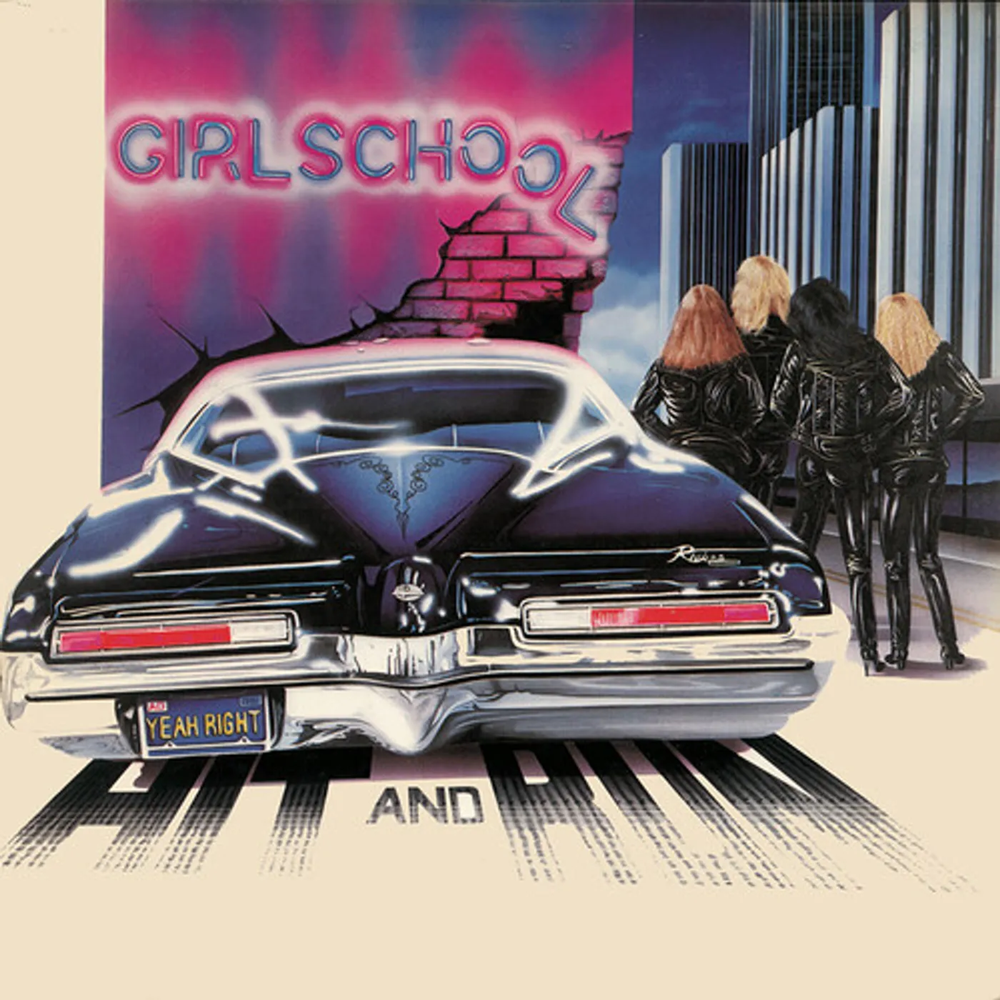 Girlschool HIT & RUN - MAGENTA Vinyl Record