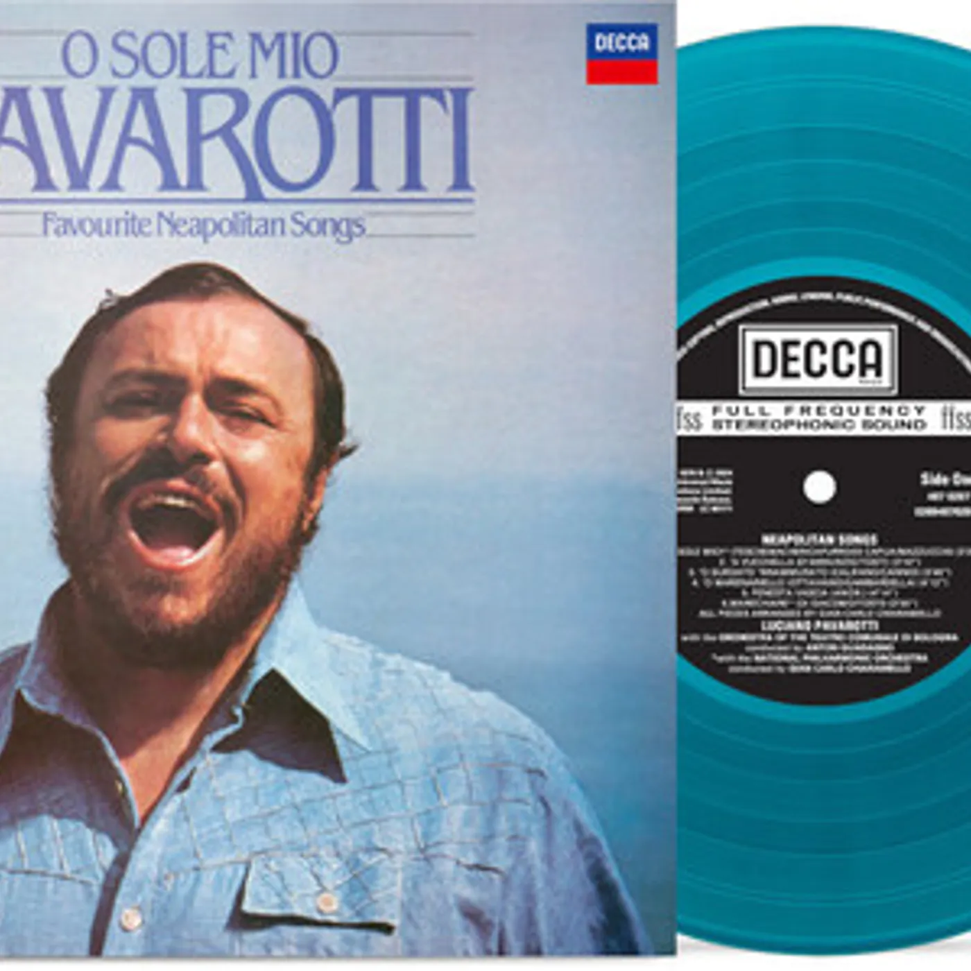 Luciano Pavarotti O Sole Mio Vinyl (Turqoise) Record