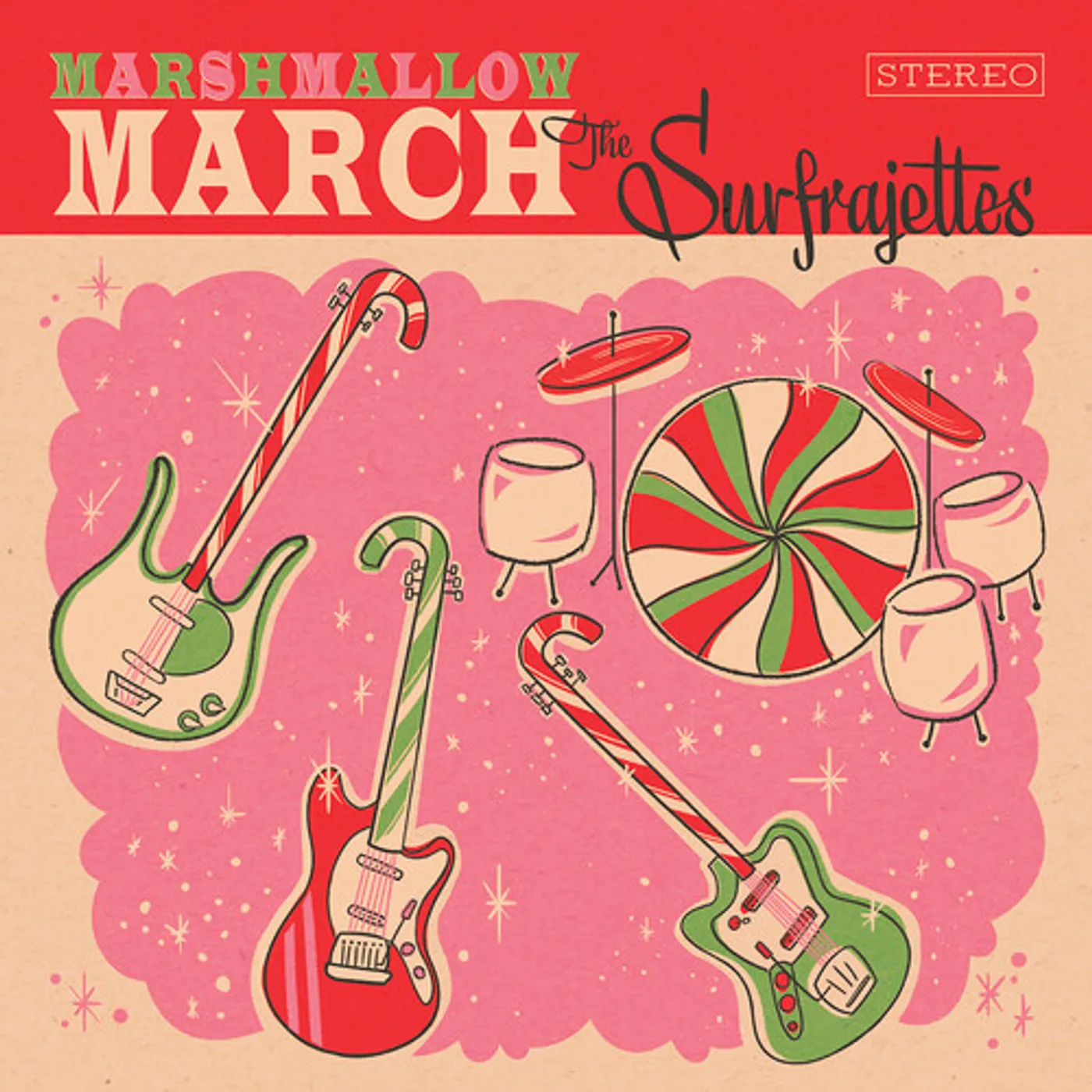 The Surfrajettes MARSHMALLOW MARCH / ALL I WANT FOR Vinyl Record