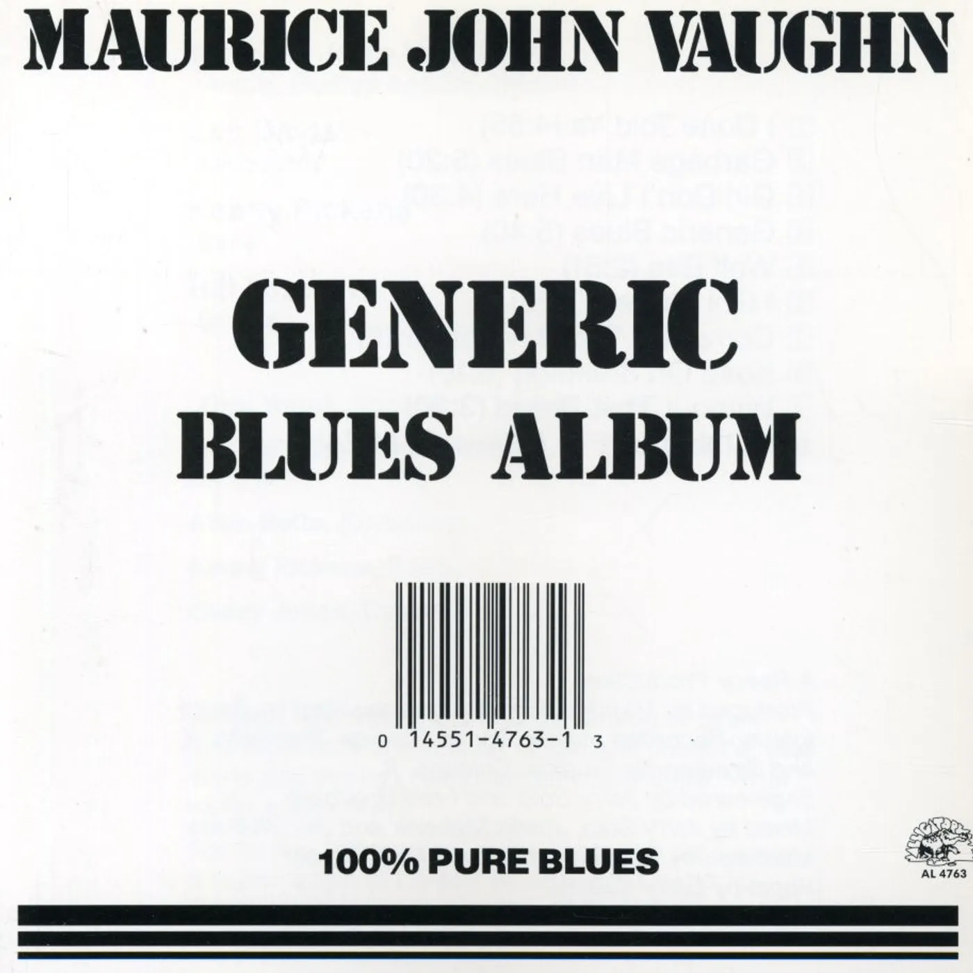 Maurice John Vaughn GENERIC BLUES ALBUM CD