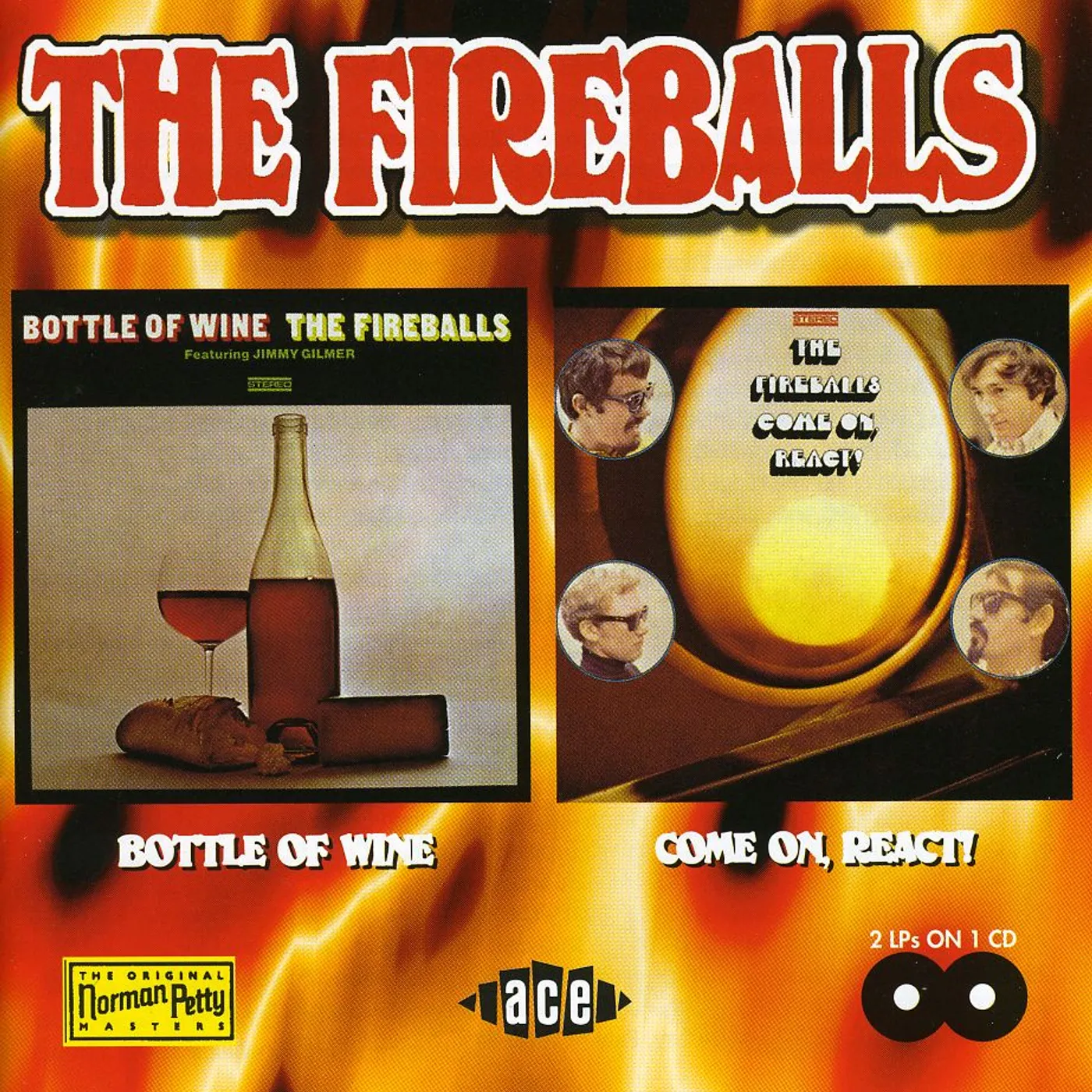 The Fireballs BOTTLE OF WINE & COME ON REACT CD