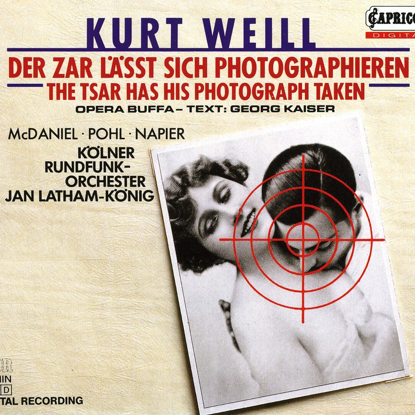 Weill TSAR: PHOTOGRAPH CD