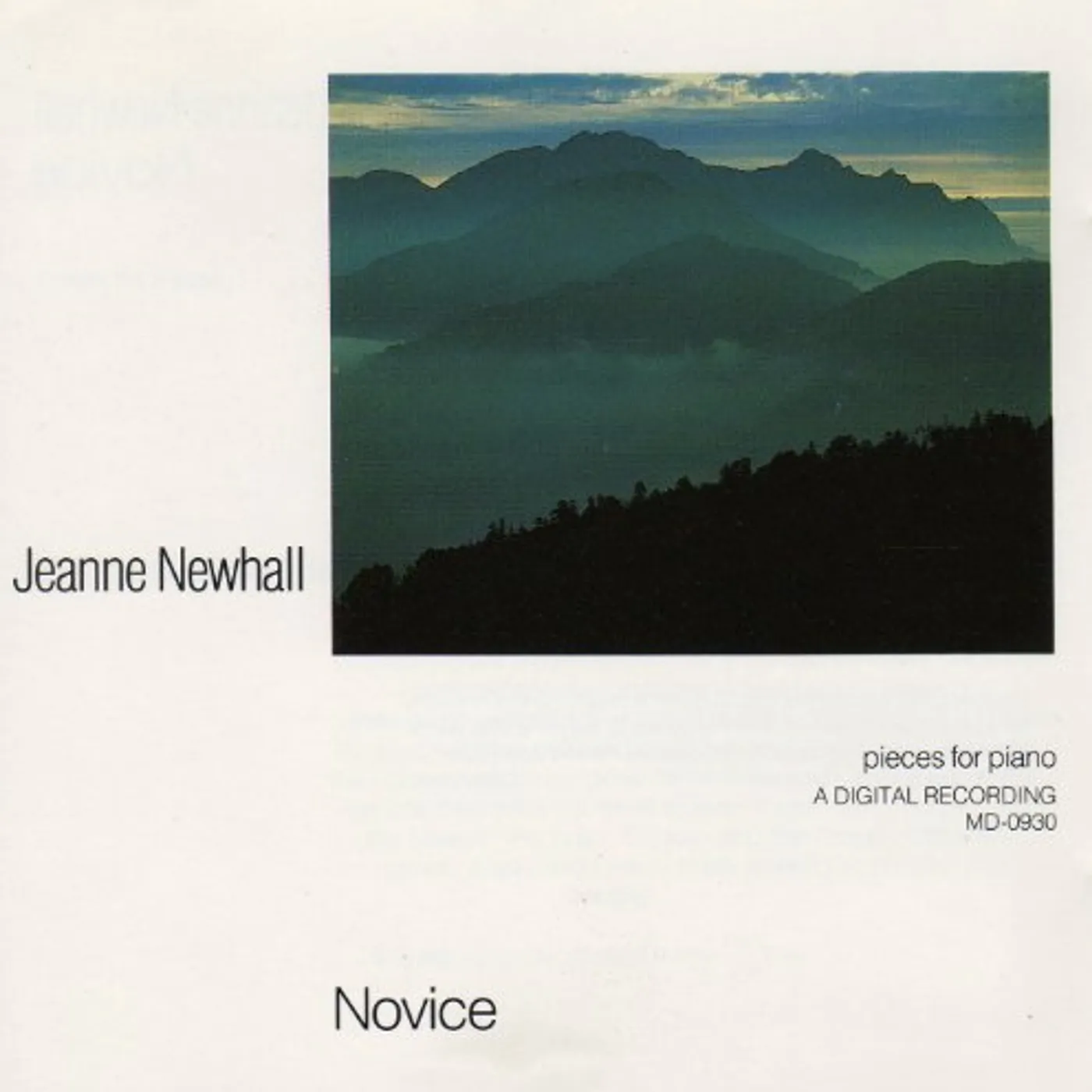 Jeanne Newhall NOVICE CD
