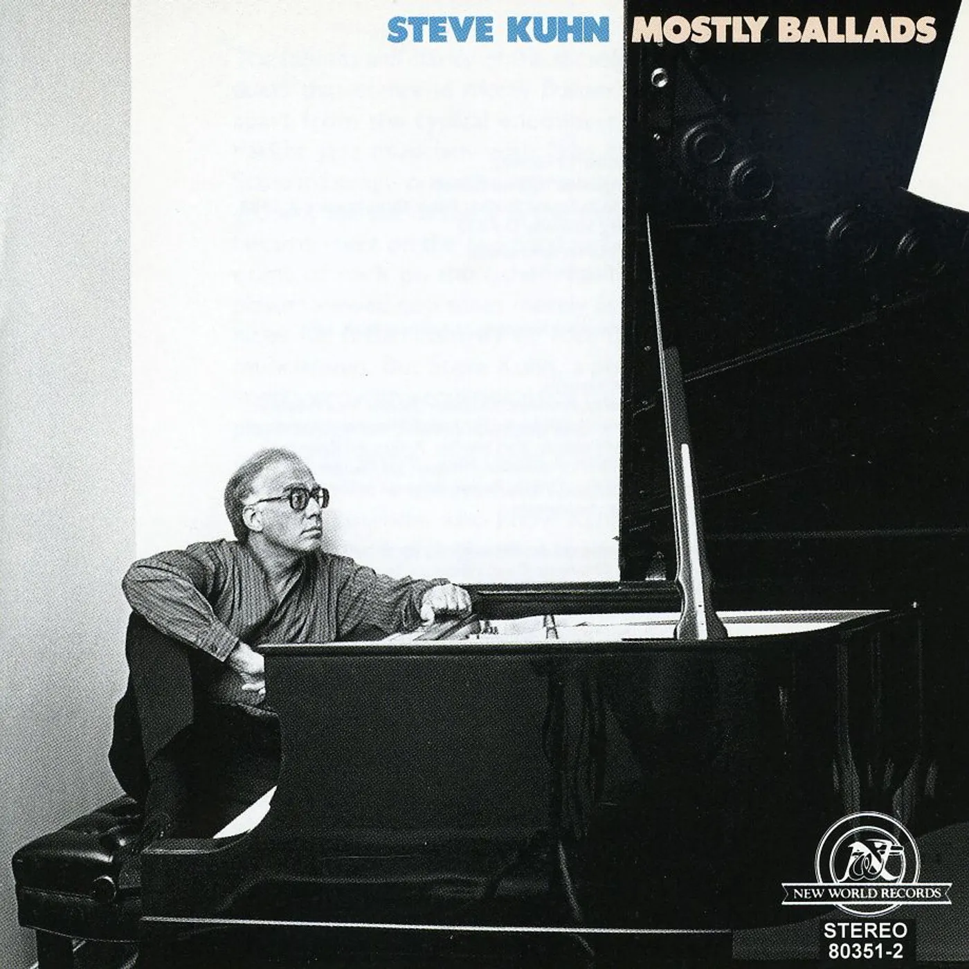 Steve Kuhn MOSTLY BALLADS CD