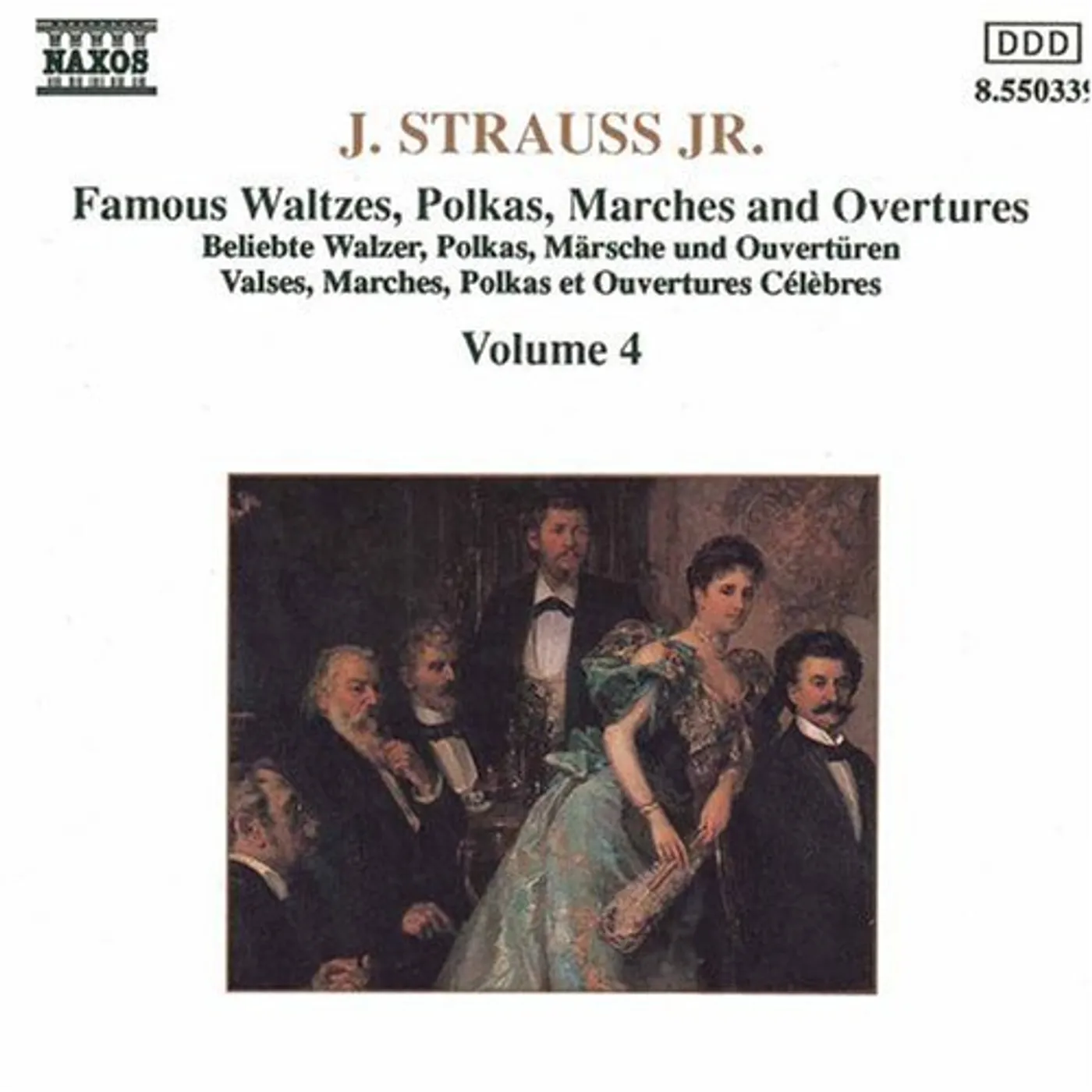 J Strauss WALTZES, POLKAS, MARCHES & OVERTURES 4 CD
