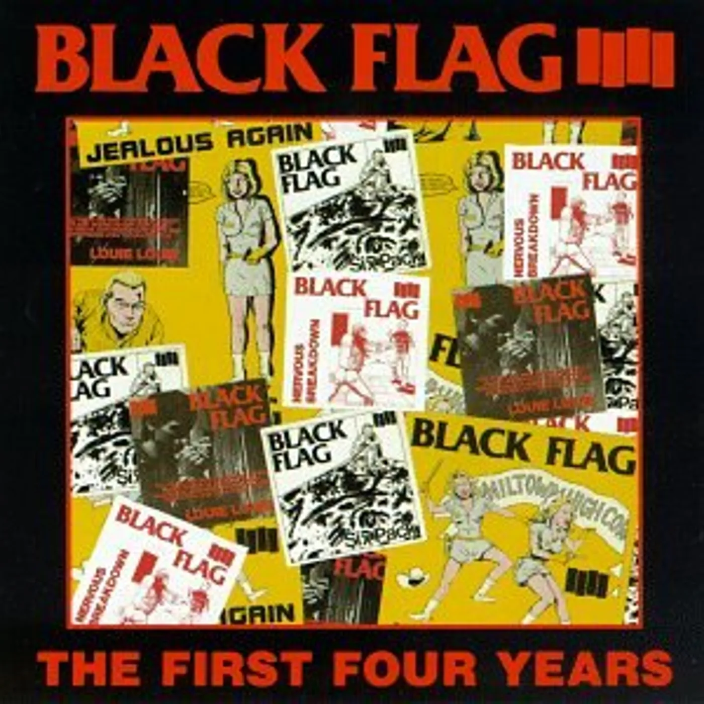 Black Flag FIRST FOUR YEARS / SINGLES Vinyl Record