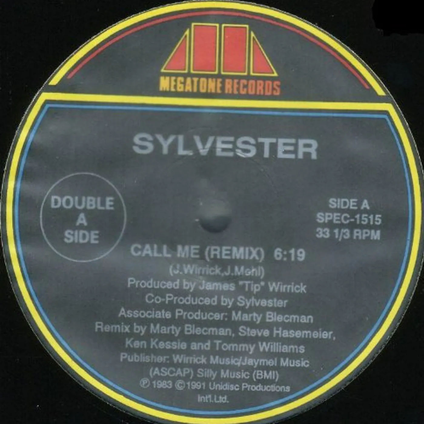 Sylvester CALL ME / GOOD FEELING Vinyl Record