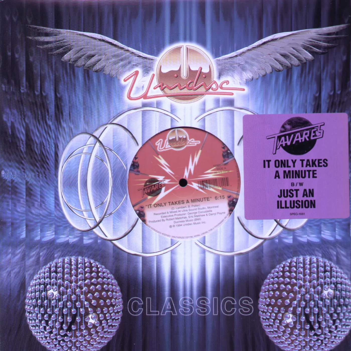 Tavares It Only Takes A Minute / Just An Illusion Vinyl Record