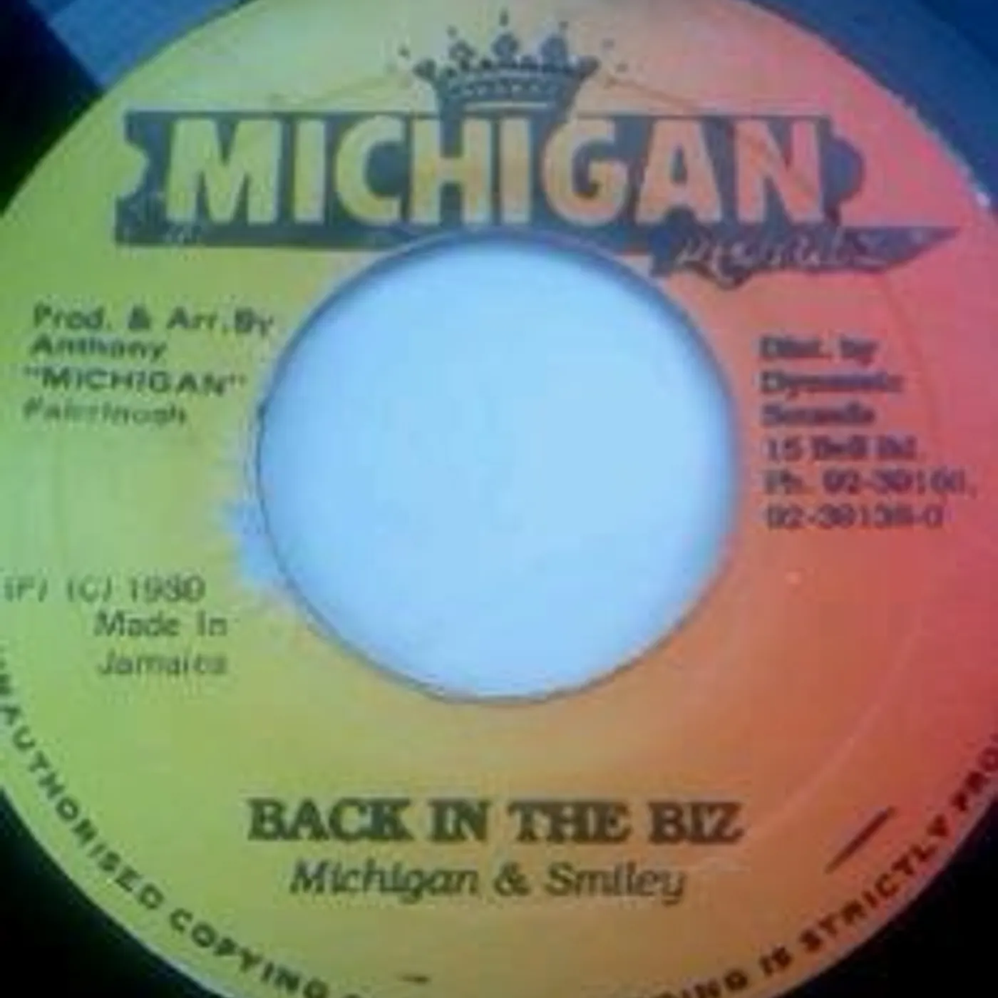 Michigan & Smiley BACK IN BIZ Vinyl Record