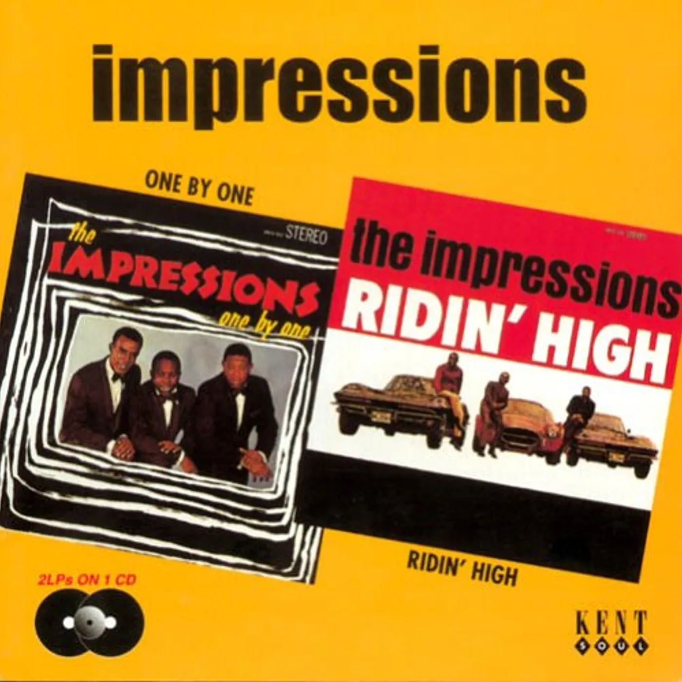 The Impressions ONE BY ONE / RIDING HIGH CD