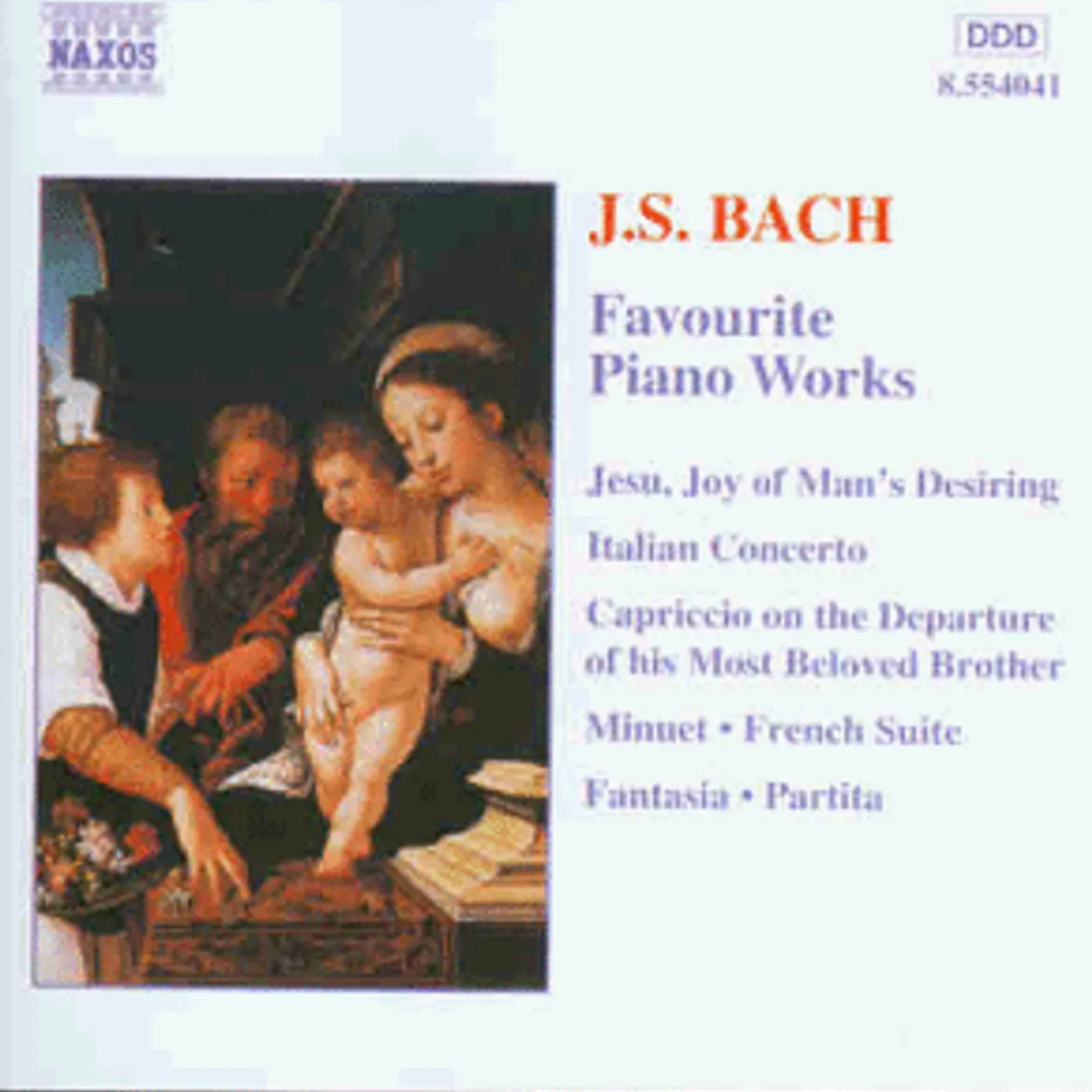 Johann Sebastian Bach FAVORITE PIANO WORKS CD