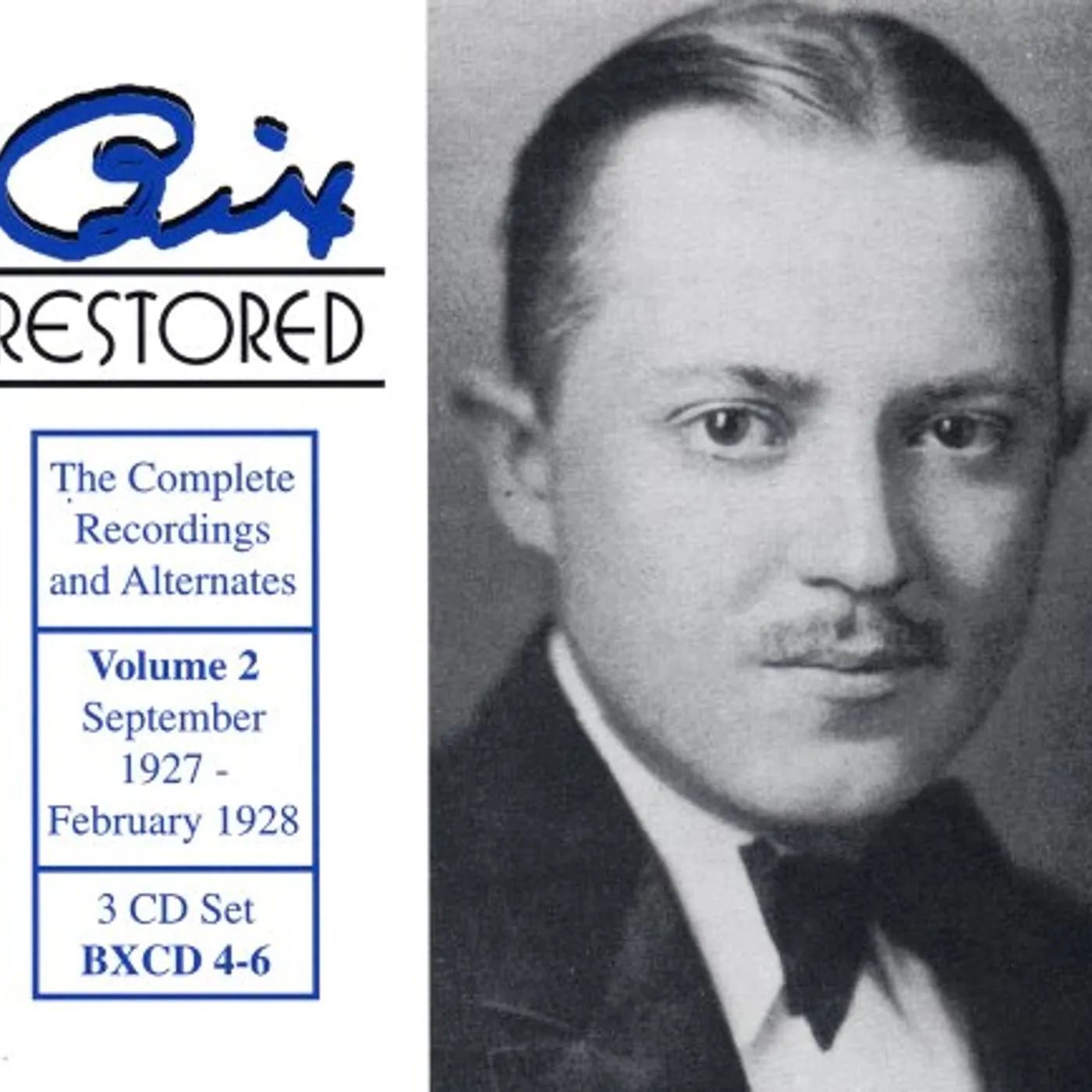 Bix Beiderbecke BIX RESTORED 2 CD