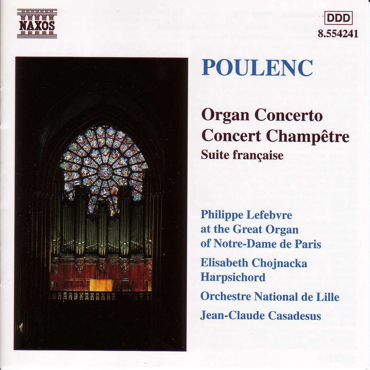 Poulenc ORGAN CONCERTO/CONCERT CHAMPET CD