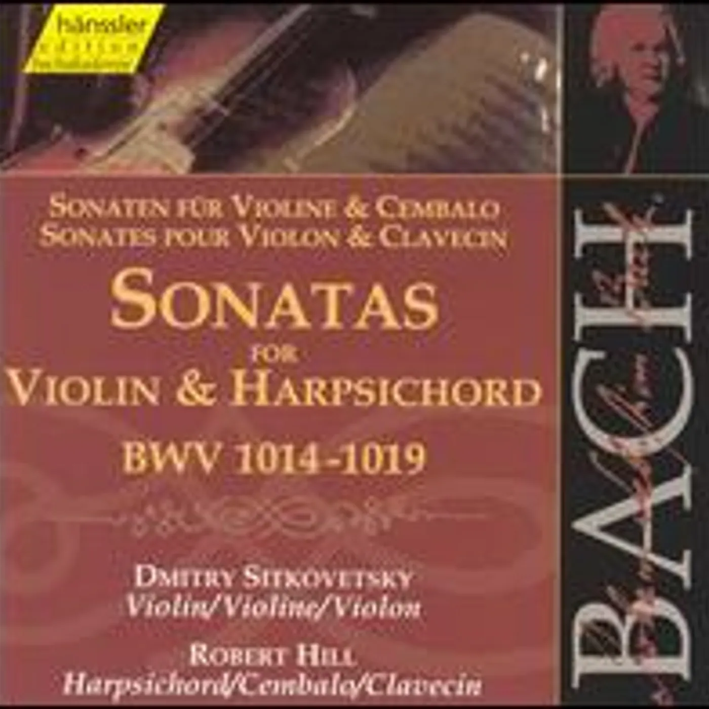 Johann Sebastian Bach VIOLIN & HARPSICHORD SONATAS 122 CD