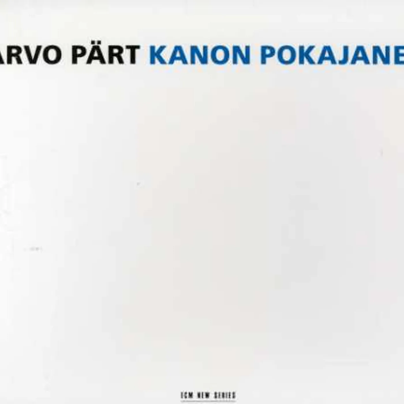 Arvo Pärt KANON POKAJANEN CD