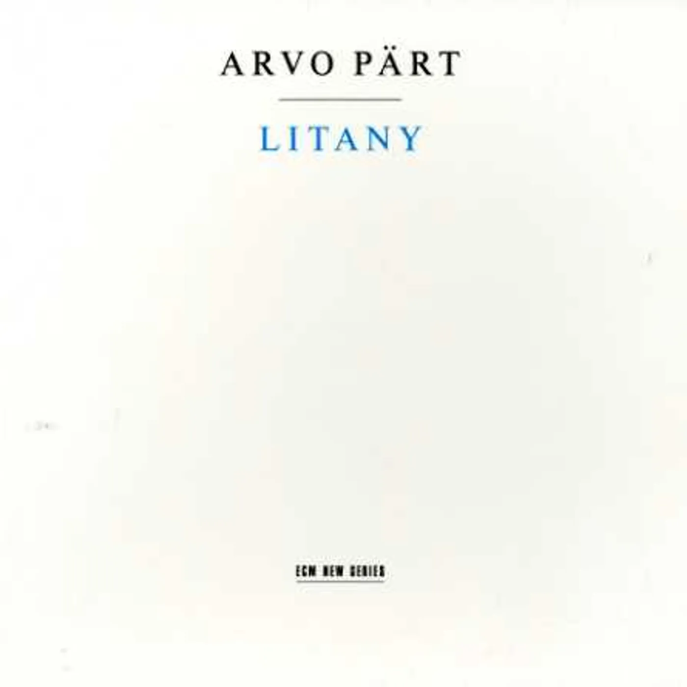 Arvo Pärt LITANY CD