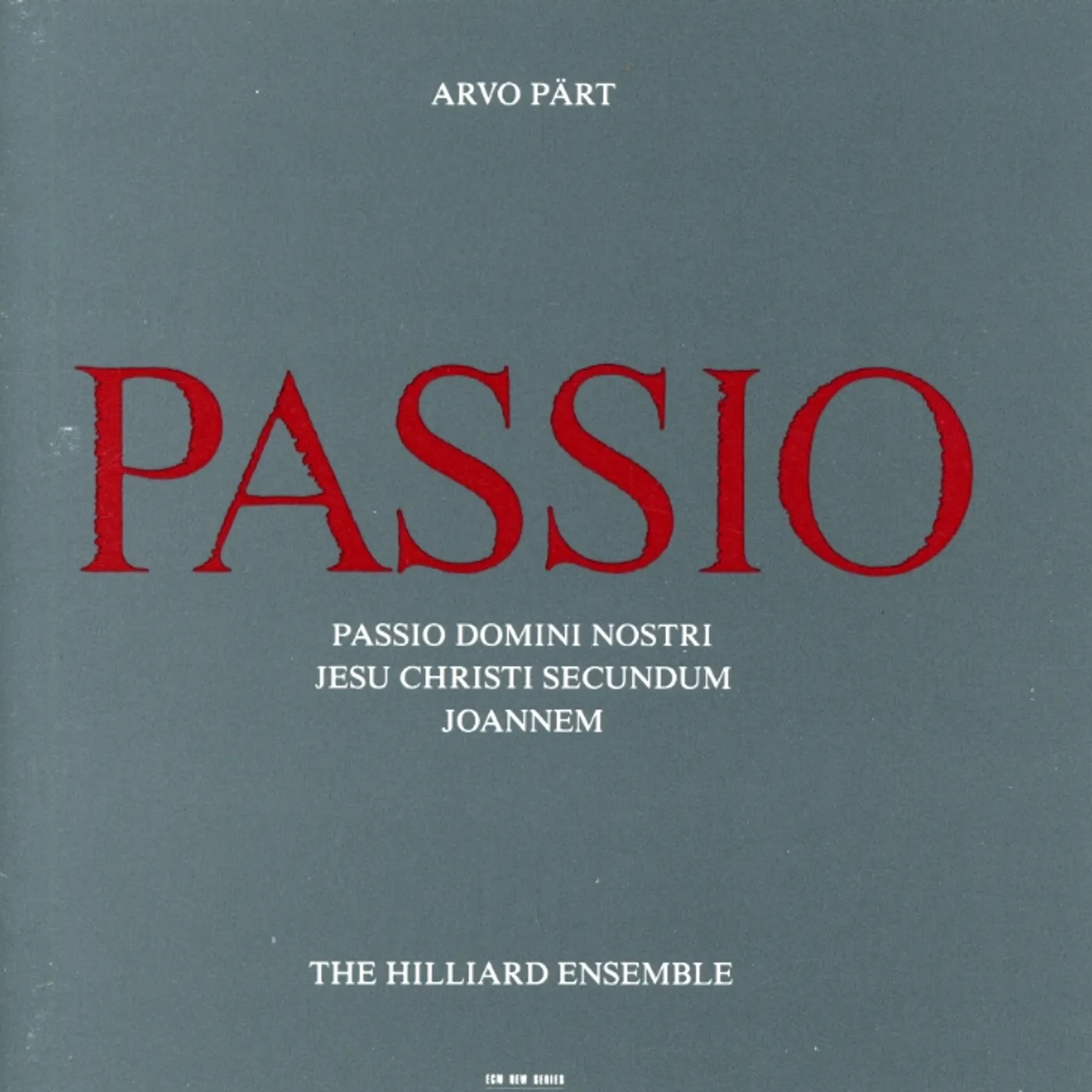 Arvo Pärt PASSIO CD