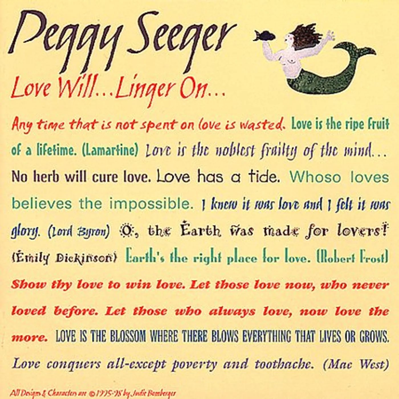 Peggy Seeger LOVE WILL LINGER ON CD