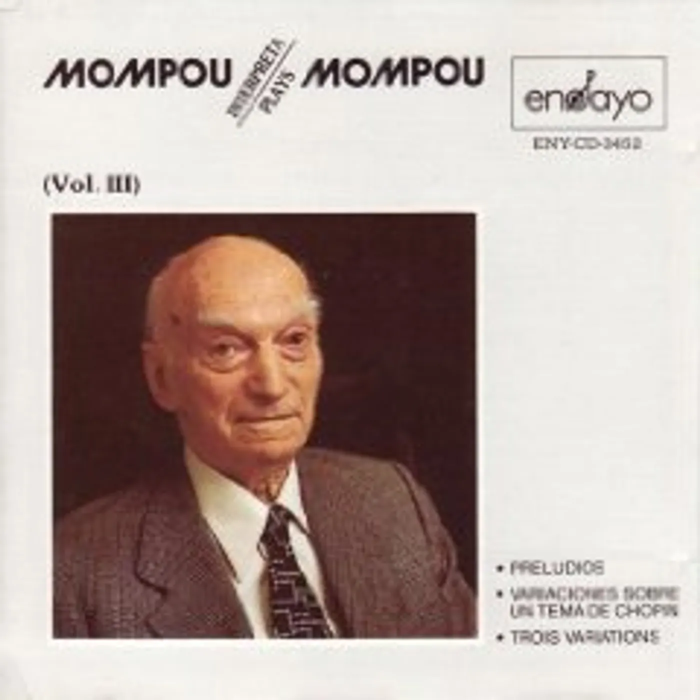 MOMPOU PLAYS MOMPOU 3 CD