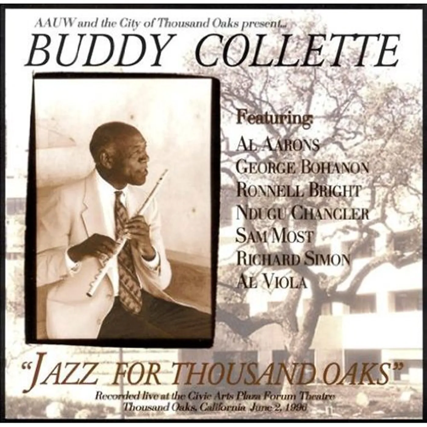 Buddy Collette JAZZ FOR THOUSAND OAKS CD