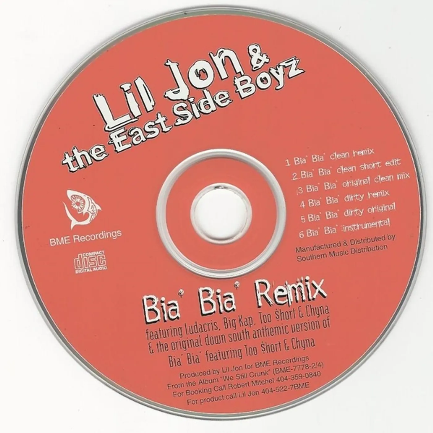 Lil Jon BIA BIA REMIX Vinyl Record