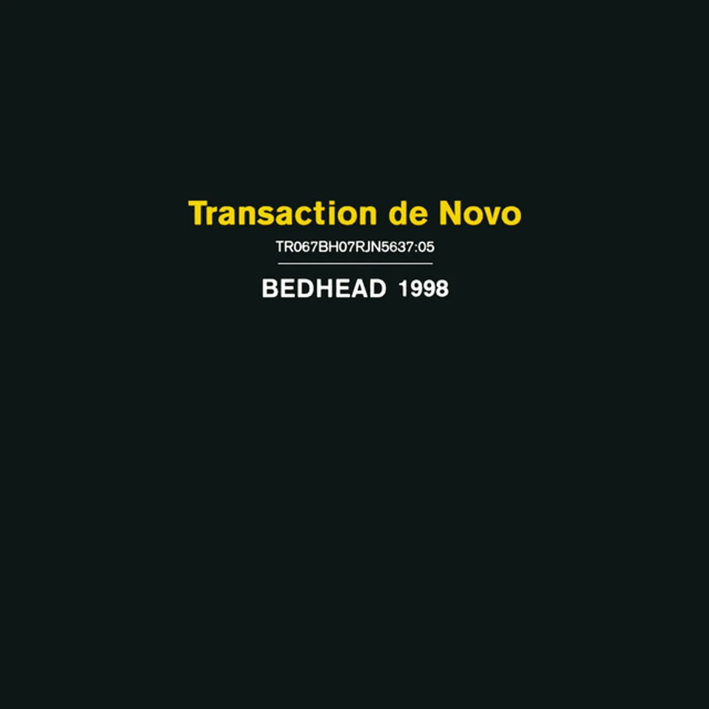 Bedhead TRANSACTION DE NOVO CD