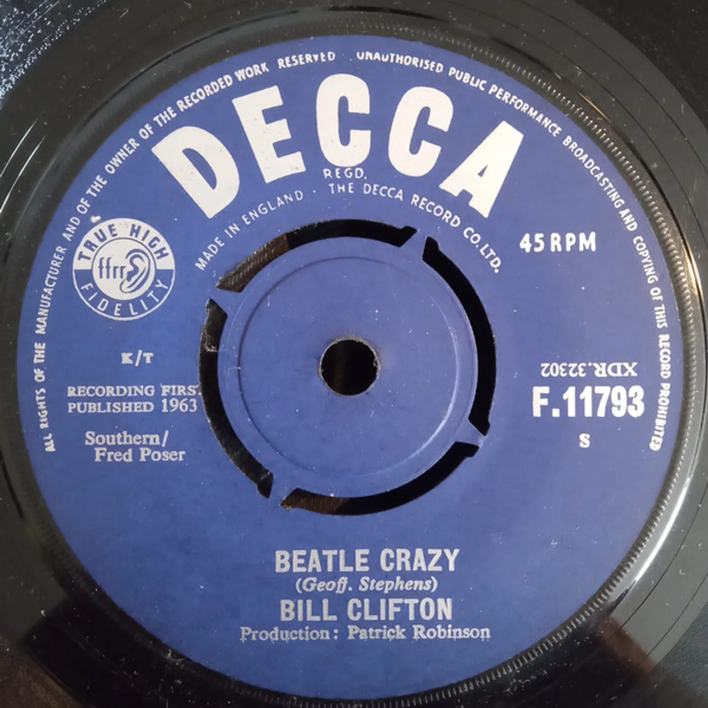 Bill Clifton BEATLE CRAZY Vinyl Record