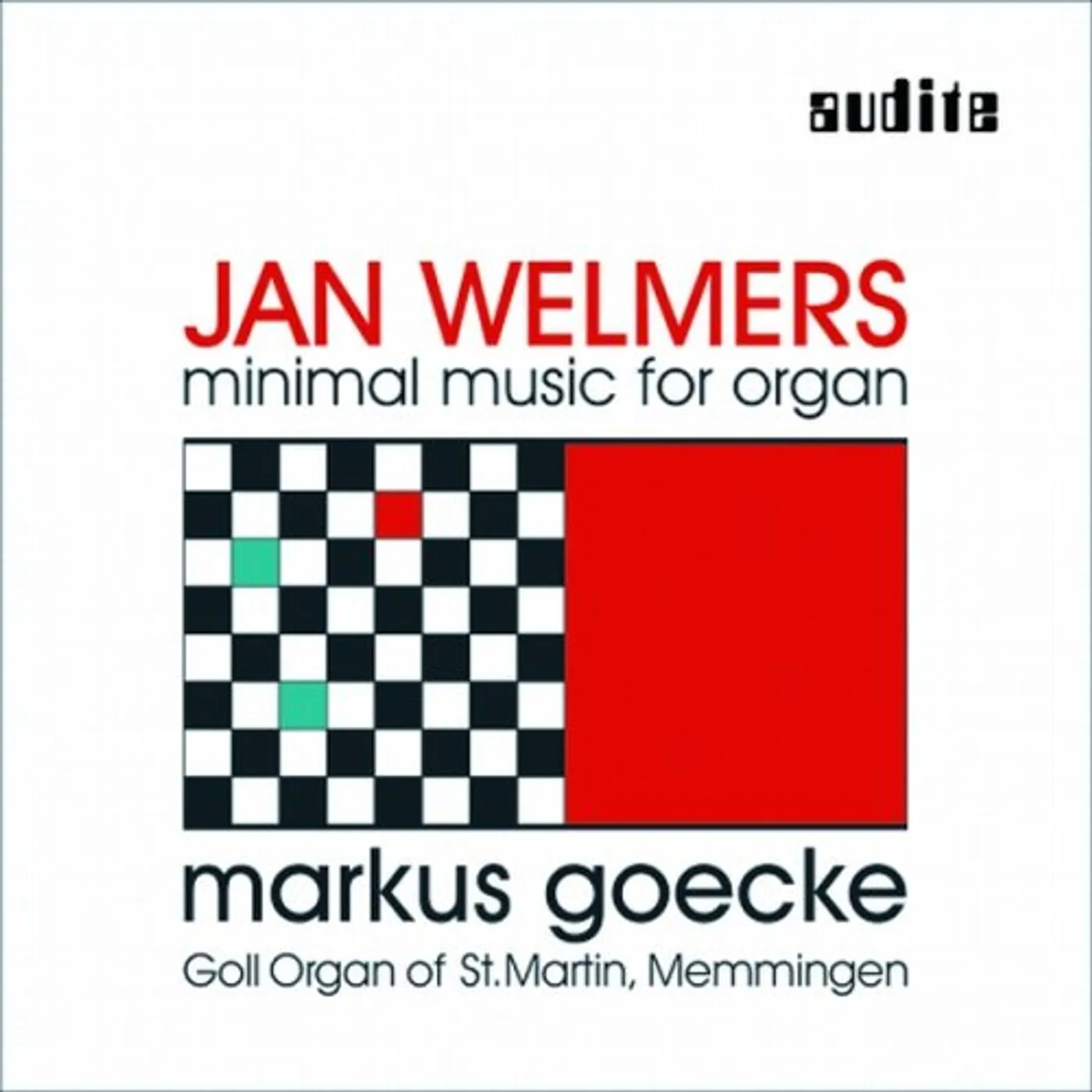 Jan Welmers WELMERS MINIMAL MUSIC FOR ORGAN CD