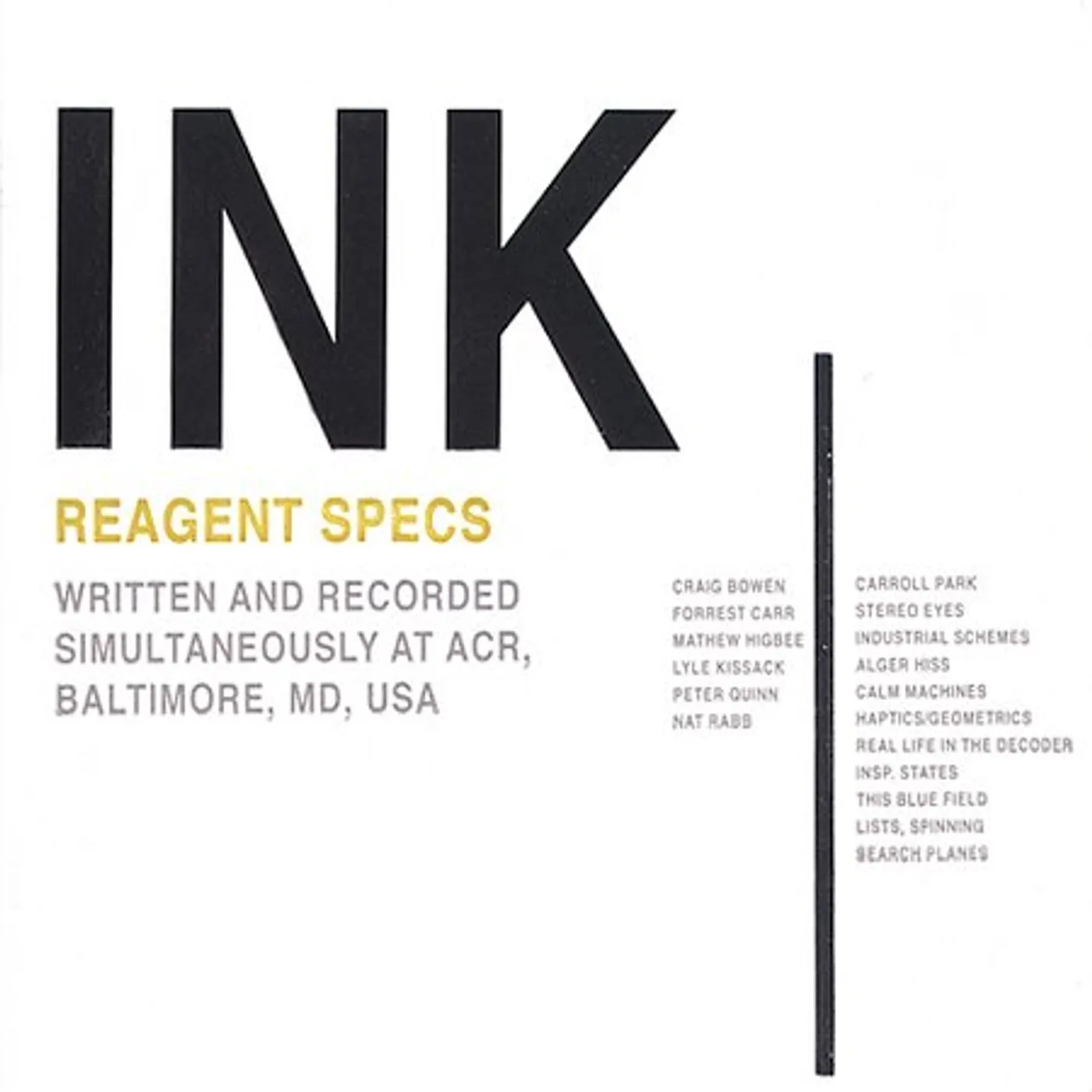 Ink REAGENT SPECS CD