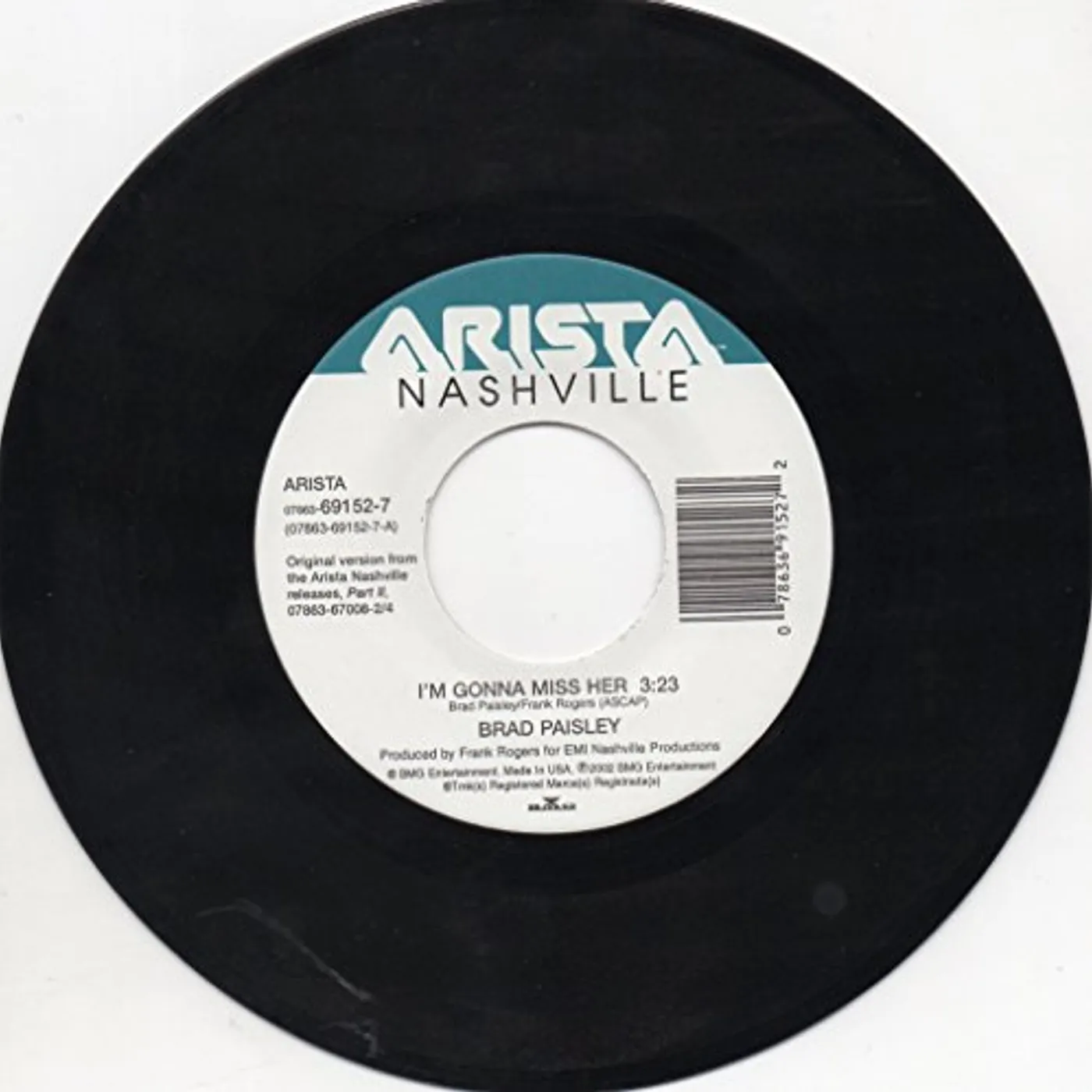 Brad Paisley I'M GONNA MISS HER / I WISH YOU'D STAY Vinyl Record