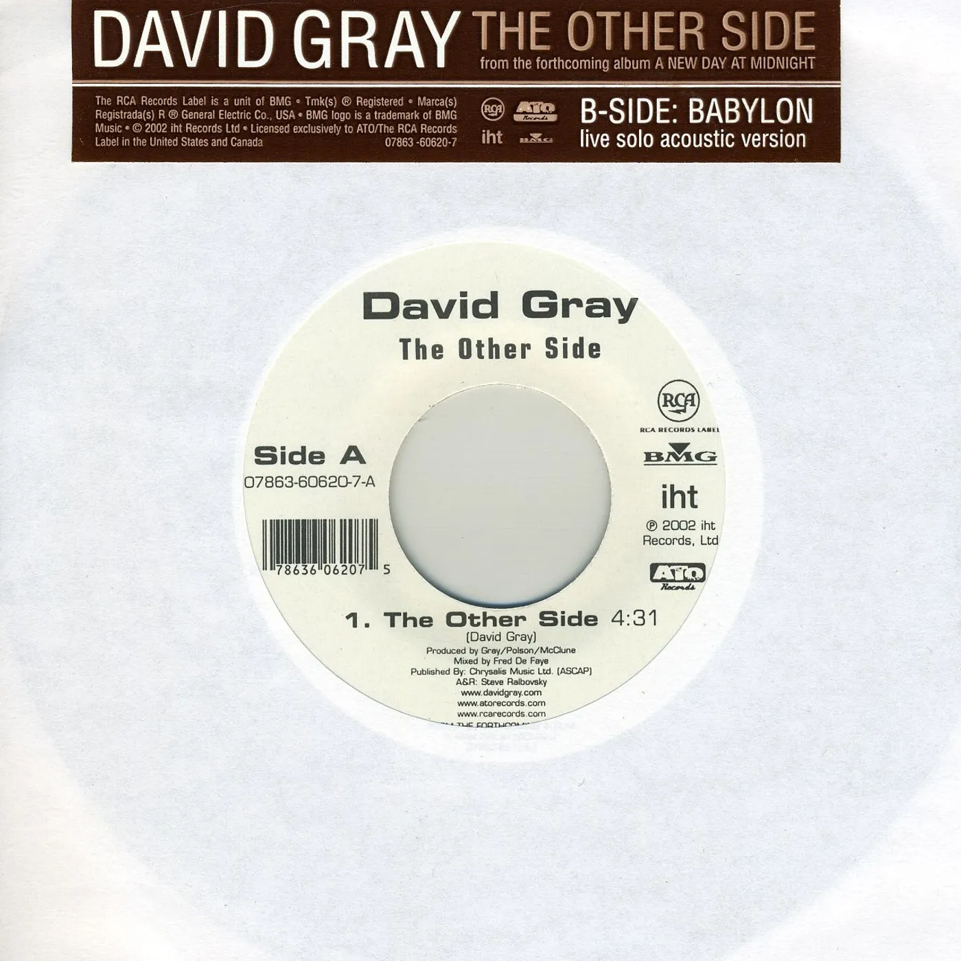 David Gray OTHER SIDE / BABYLON: LIVE AT JOE'S PUB Vinyl Record