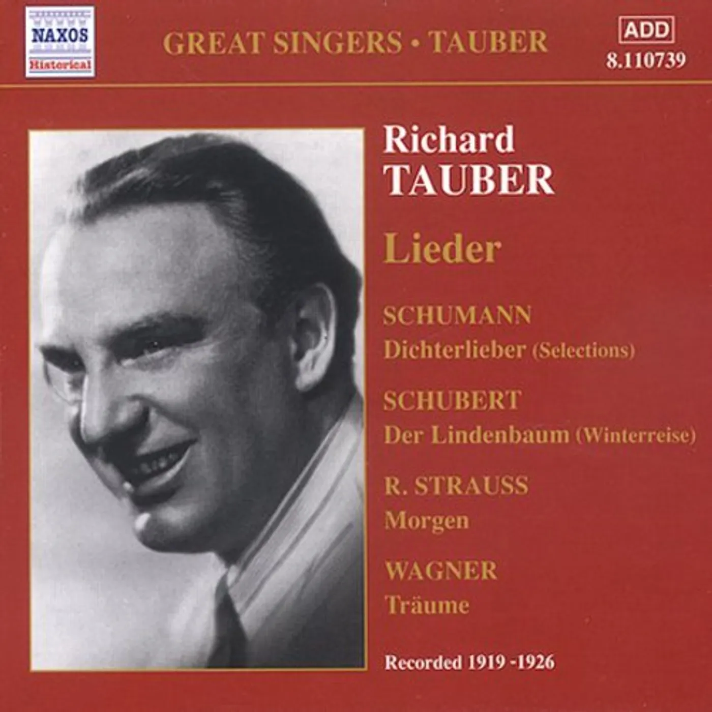 GREAT SINGERS: RICHARD TAUBER CD