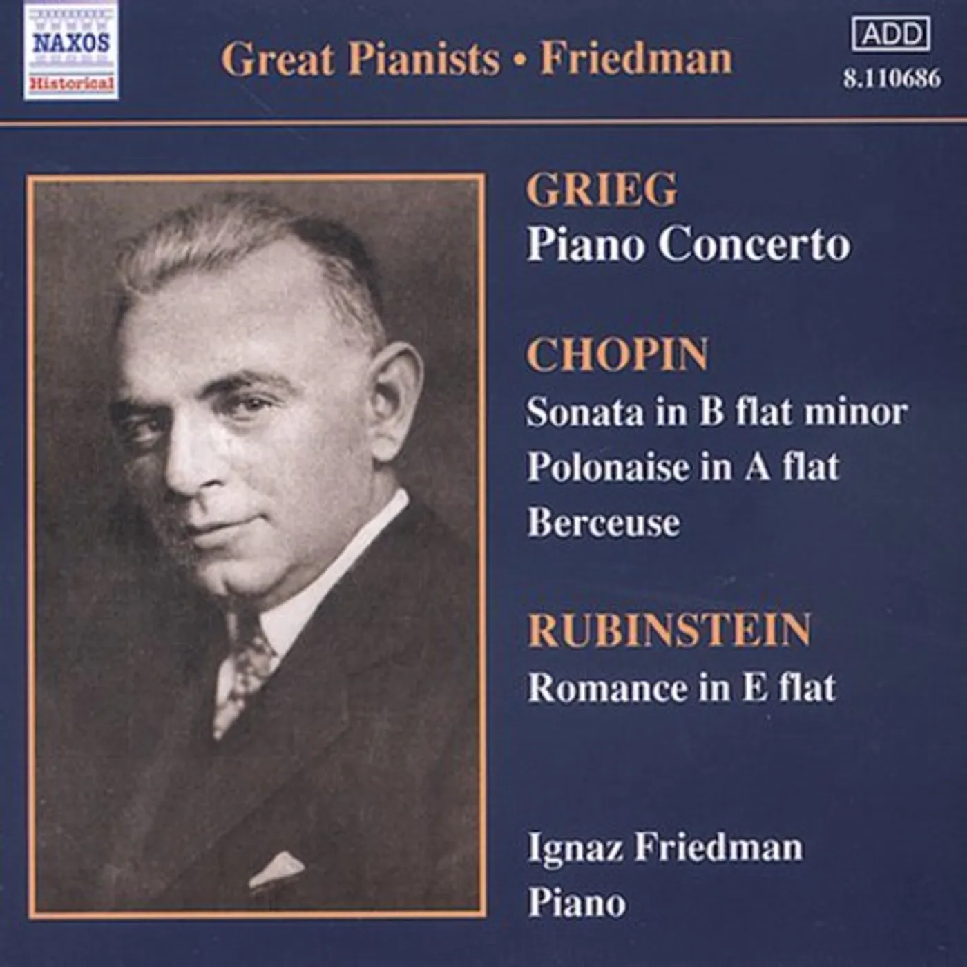 GREAT PIANISTS: IGNAZ FRIEDMAN CD
