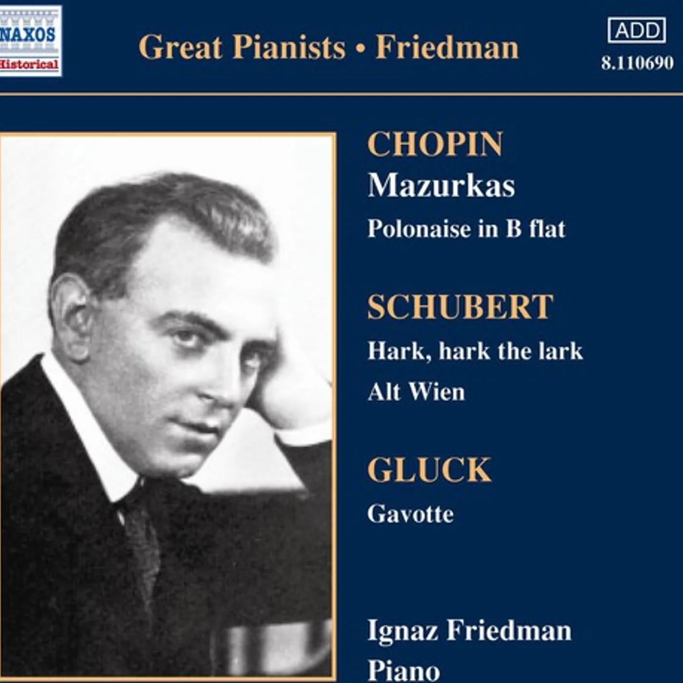 GREAT PIANISTS 3: IGNAZ FRIEDMAN CD