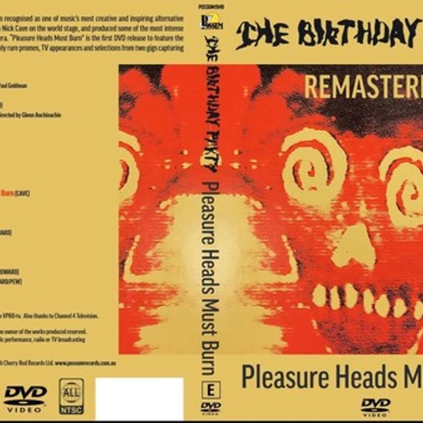 The Birthday Party PLEASURE HEADS MUST BURN DVD