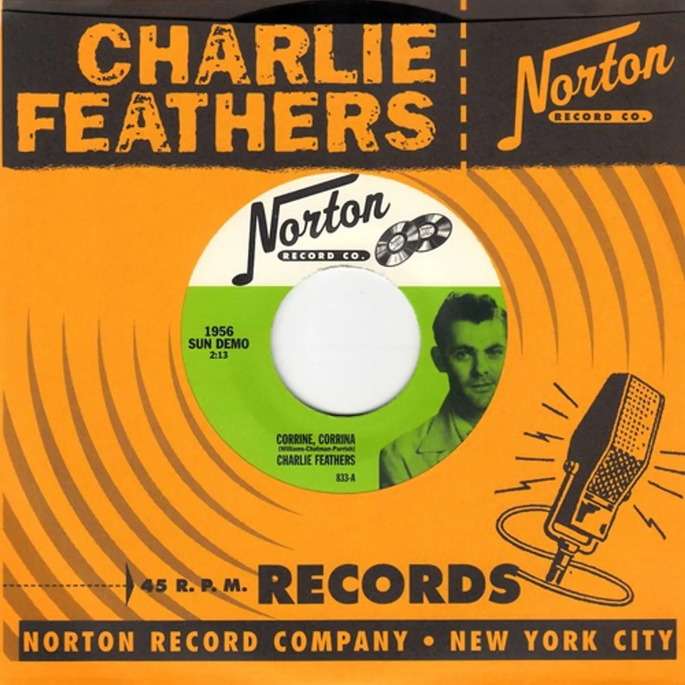 Charlie Feathers CORRINE CORRINA / RUNNIN AROUND Vinyl Record