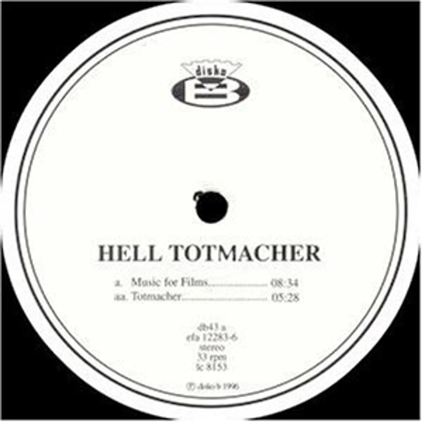 DJ Hell Totmacher Vinyl Record