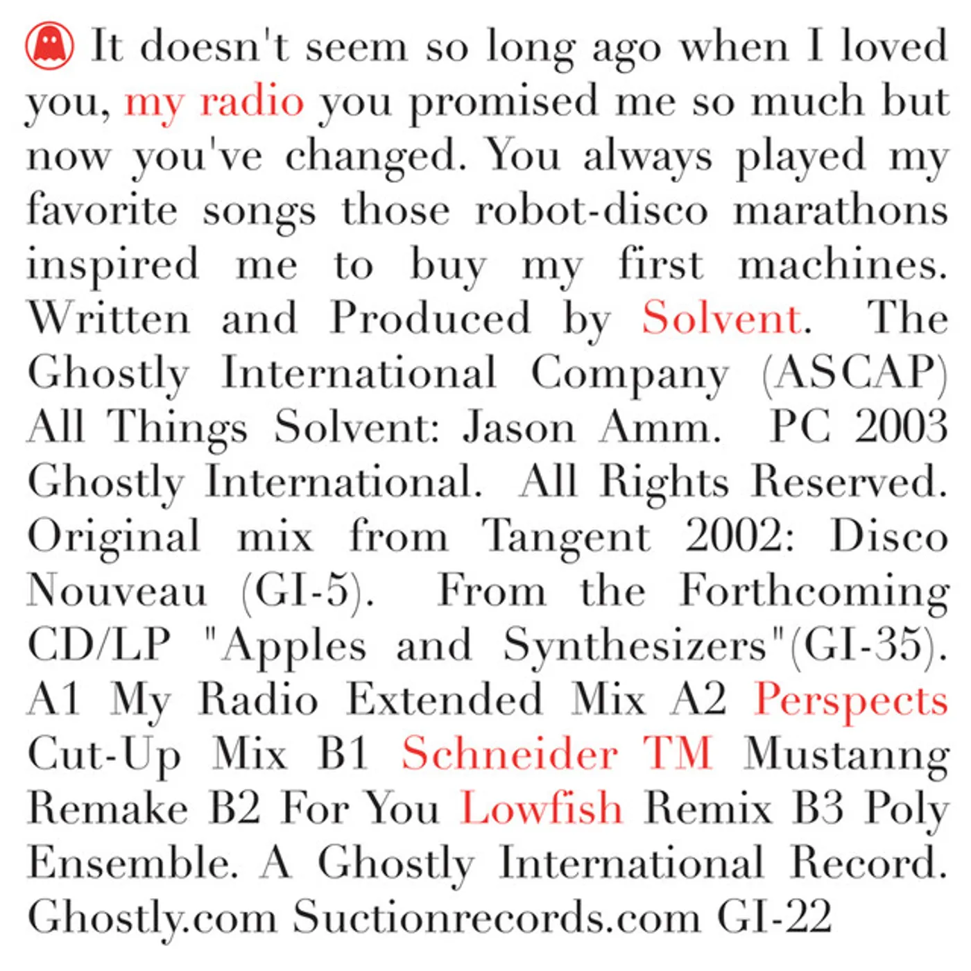 Solvent RADIO GA GA 1 Vinyl Record