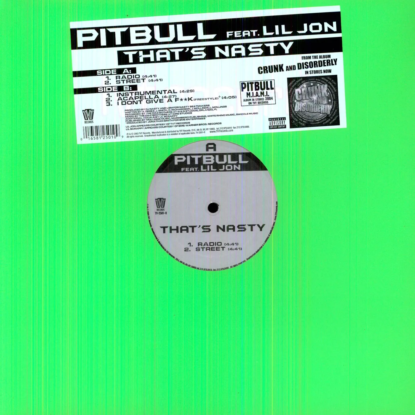 Pitbull THAT'S NASTY Vinyl Record