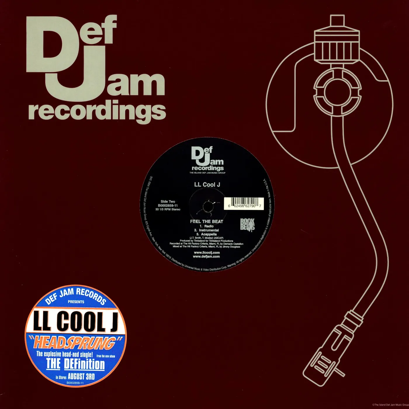 LL COOL J HEADSPRUNG (X3) / FEEL THE BEAT (X3) Vinyl Record