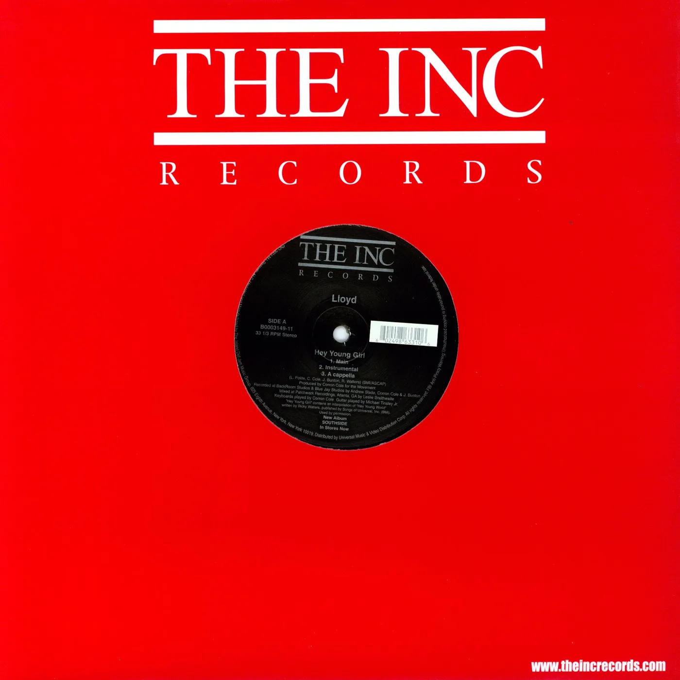 Lloyd HEY YOUNG GIRL (X3) / SOUTHSIDE REMIX (X3) Vinyl Record