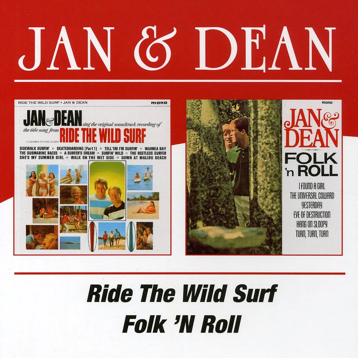 Jan & Dean RIDE THE WILD SURF / FOLK N ROLL CD