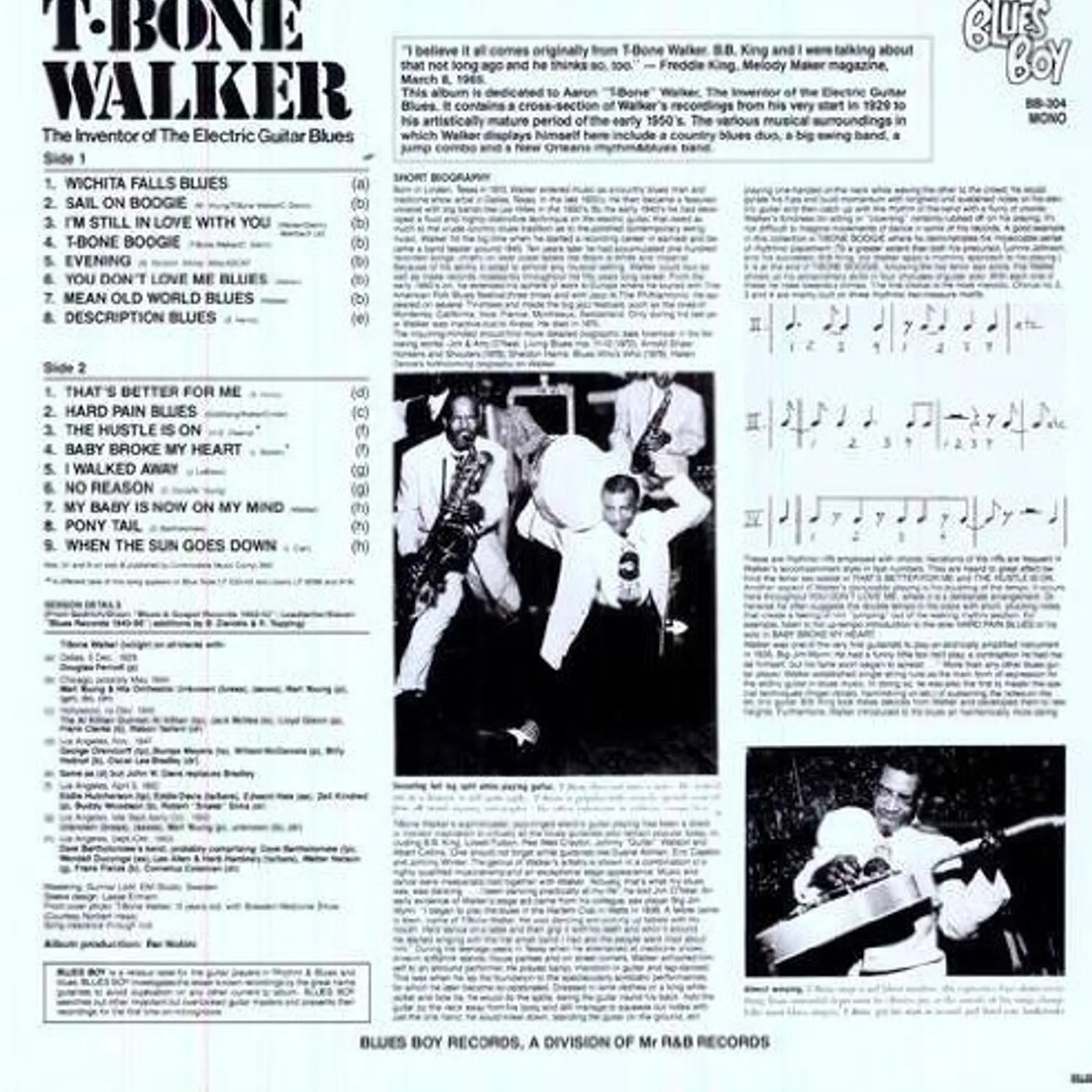 T-Bone Walker INVENTOR OF THE BLUES GUITAR Vinyl Record